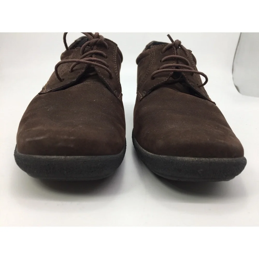 ECCO Women's Brown Suede Wedge Casual Lace Up Walking Shoes Size EU 39/US‎ 8-8.5